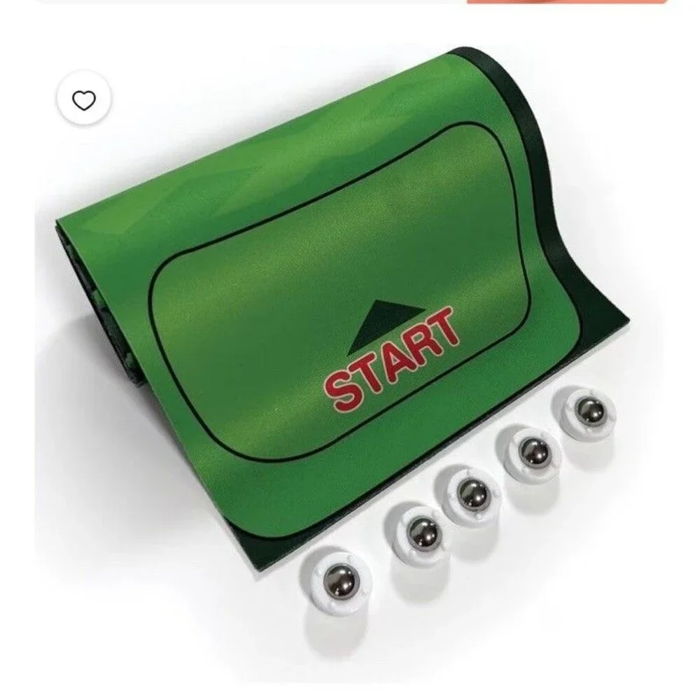 Meridian Point Desktop Golf Novelty Skill Building Curling Mat Nonskid, NEW BOX